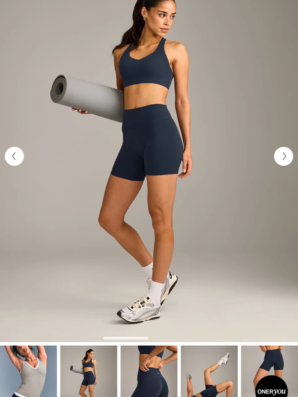 Oner Active Navy High-Rise Bike Shorts